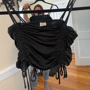 Urban Outfitters Black Ruched Tank